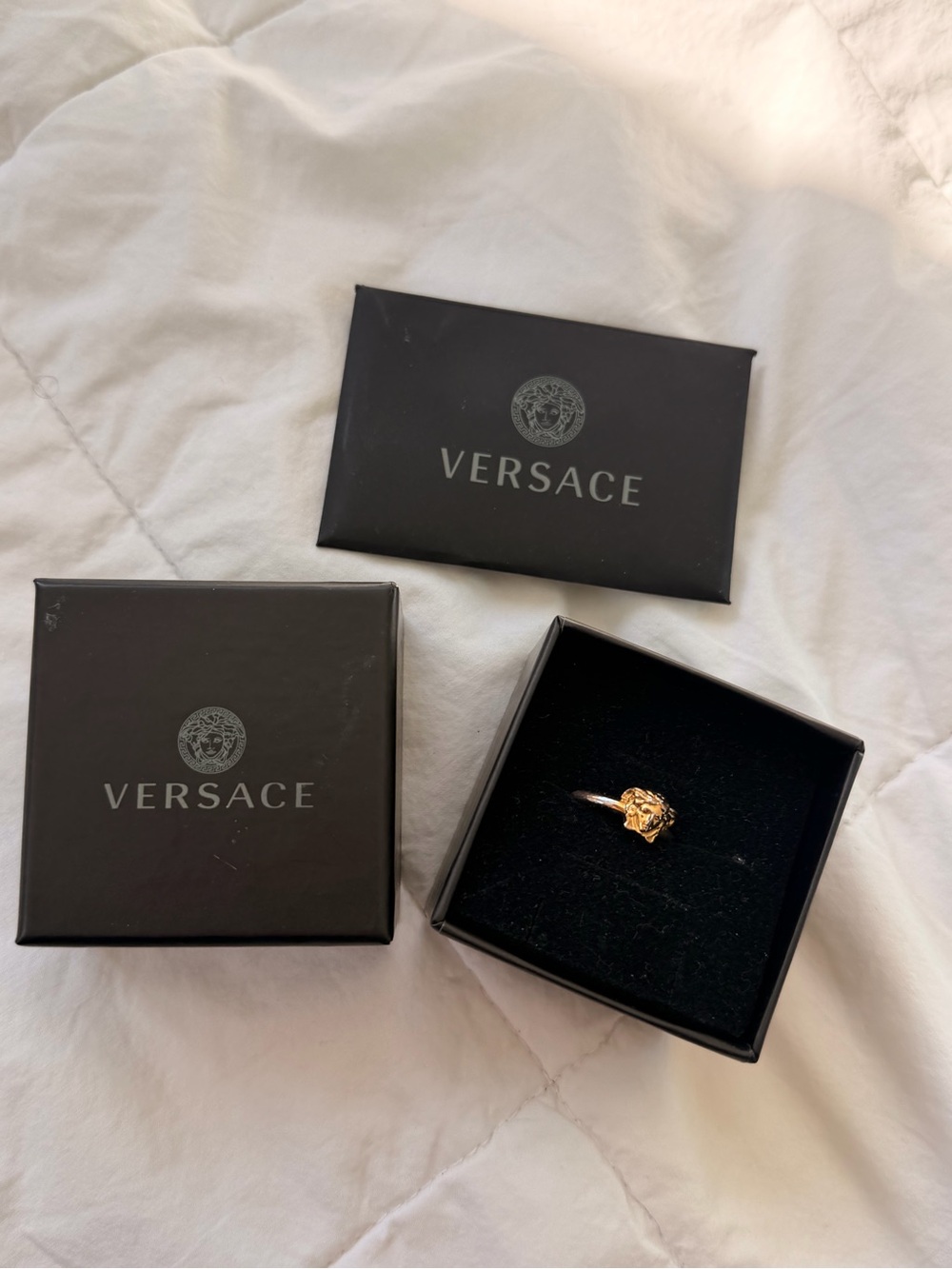 Versace Gold Medusa Signet Ring for Women